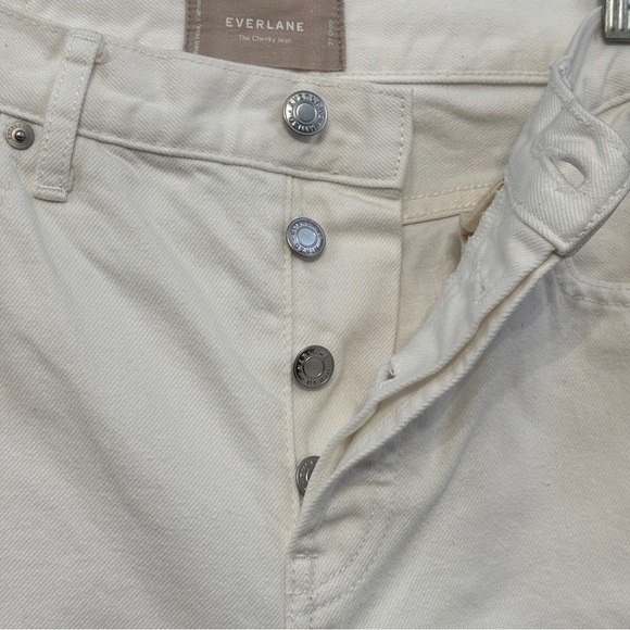 Everlane The Cheeky Jean Off White Button Fly Straight Leg Women’s Size 27 - Picture 4 of 7